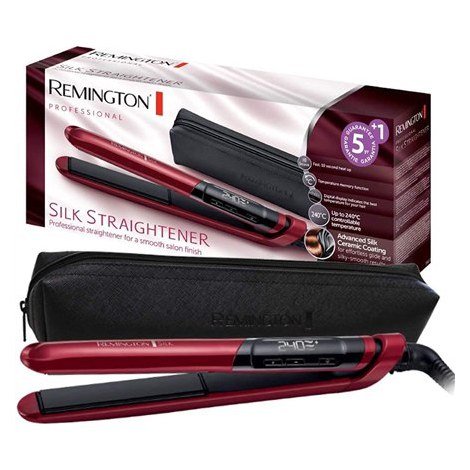 Prostownica do włosów Remington Silk S9600 Ceramiczny system grzewczy, Wyświetlacz cyfrowy, Temperatura (maks.) 240 °C, Czerwony - 3